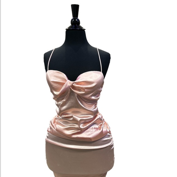 SALTY Ruched Mini Dress - Picture 3 of 10